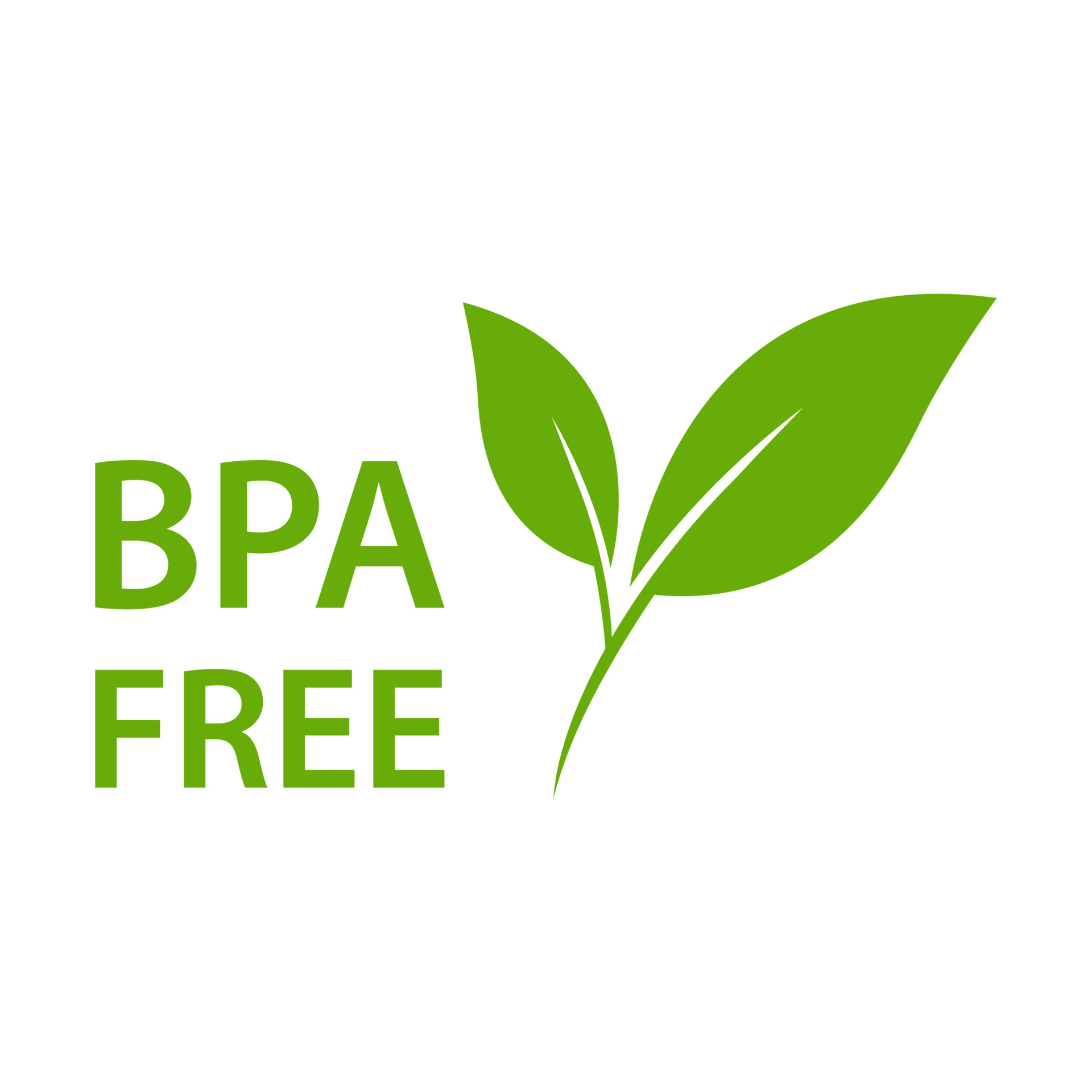 Premium Vector  Bpa free round symbol green leaves vector