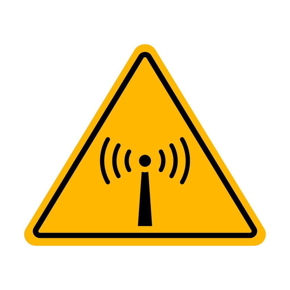 Beware Non ionizing radiation icon vector for graphic design, logo, website, social media, mobile app, UI illustration