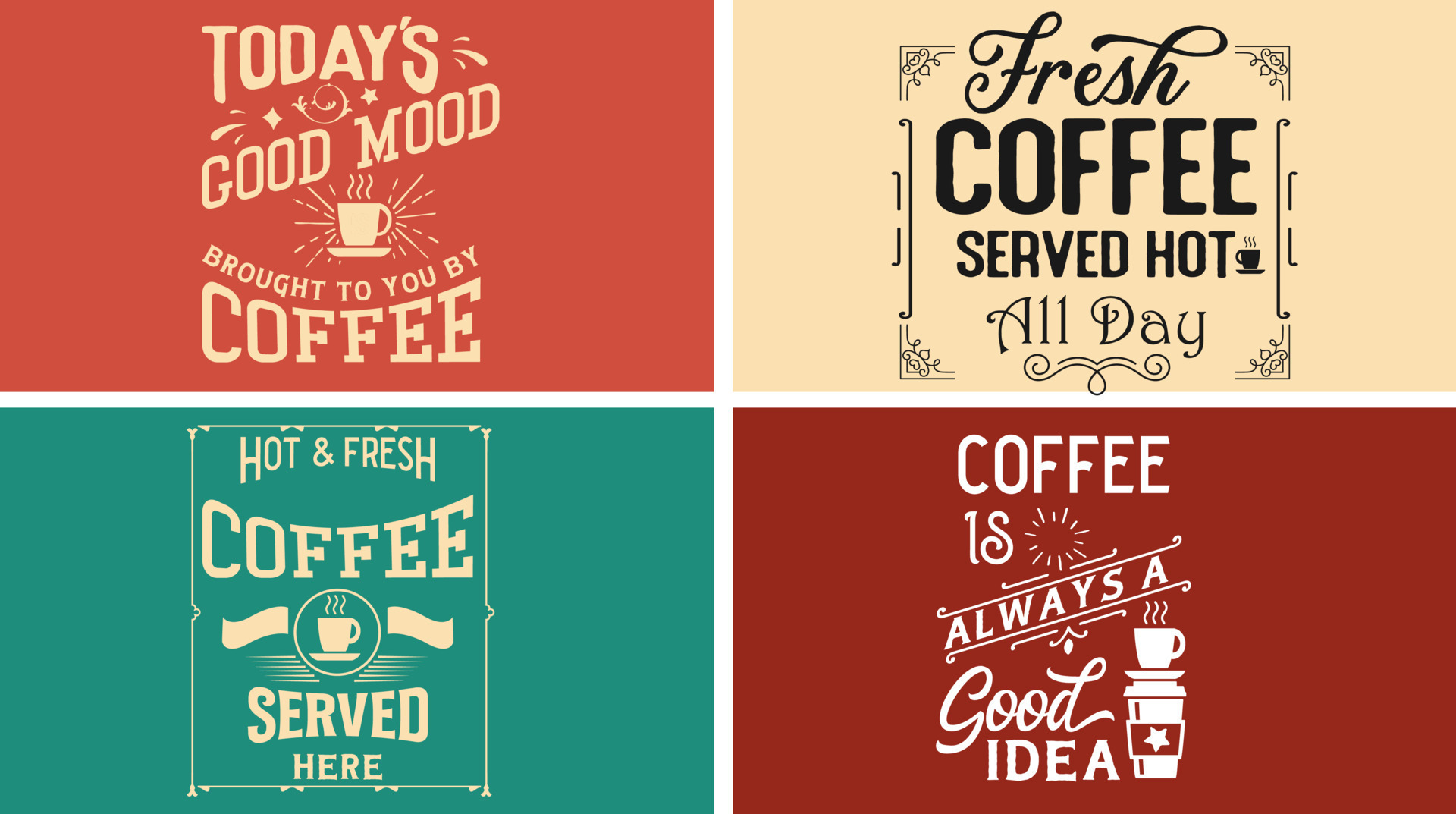Vintage coffee sign vector graphic svg design for shop, bar, house. Hot