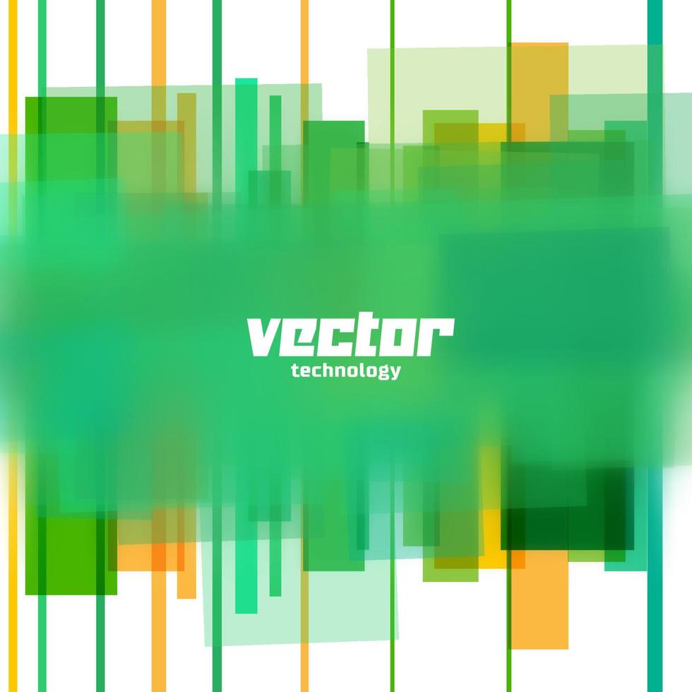 Vector background with green lines and blurred center