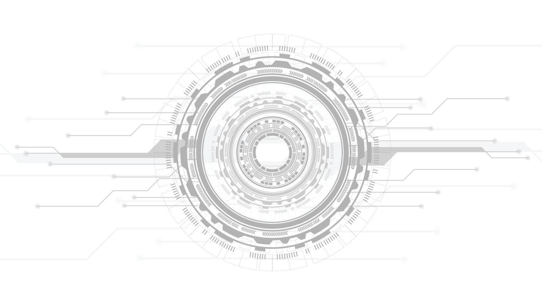 Grey white Abstract technology backgroun., Technology elements Hi-tech communication concept. vector