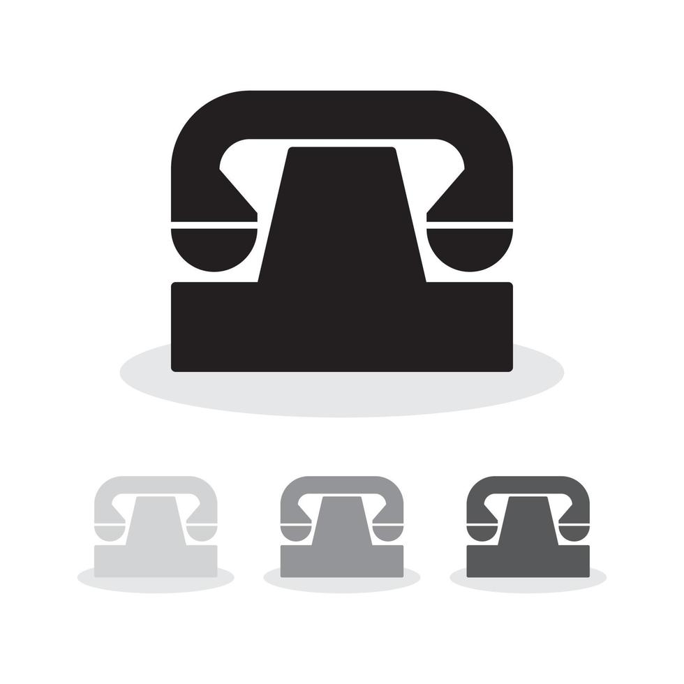 Phone icon gray black color, calling vector illustration.