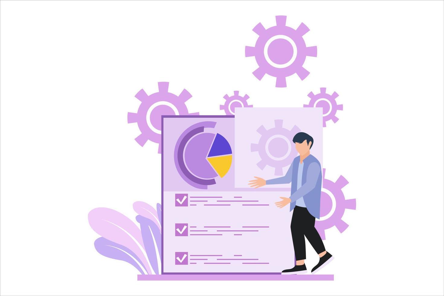Business Presentation Flat Design Illustration vector