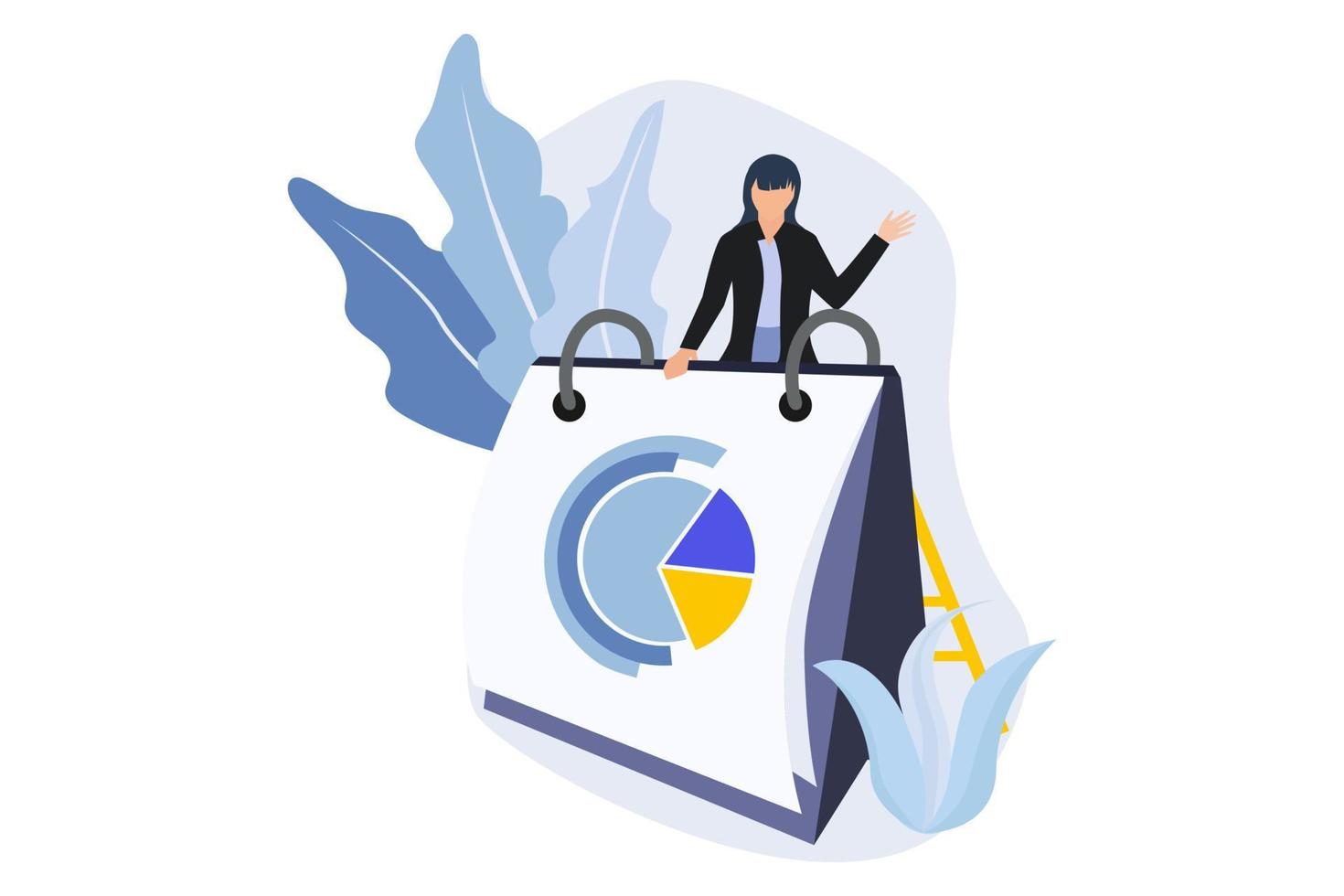 Business Analysis Flat Design Illustration vector