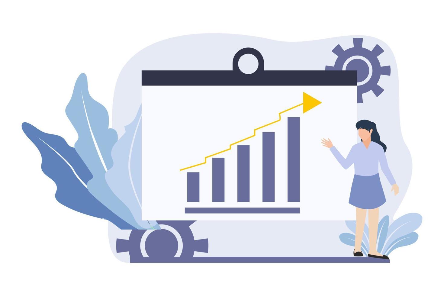 Business Presentation Flat Design Illustration vector