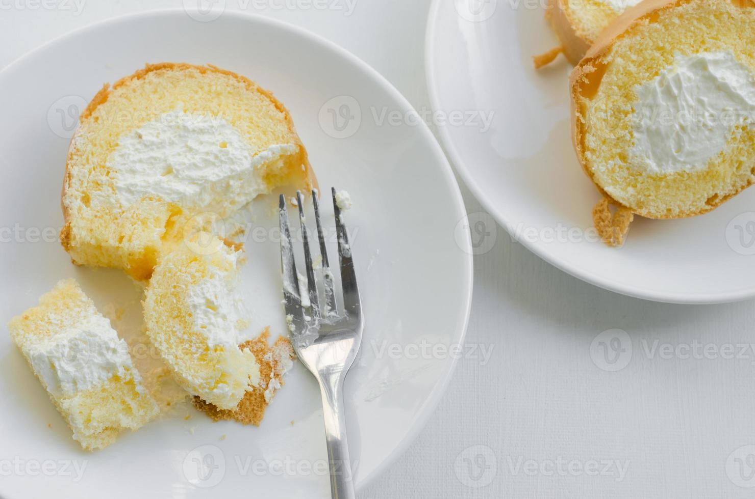 Vanilla Cream Roll Cake for Breaking Time photo