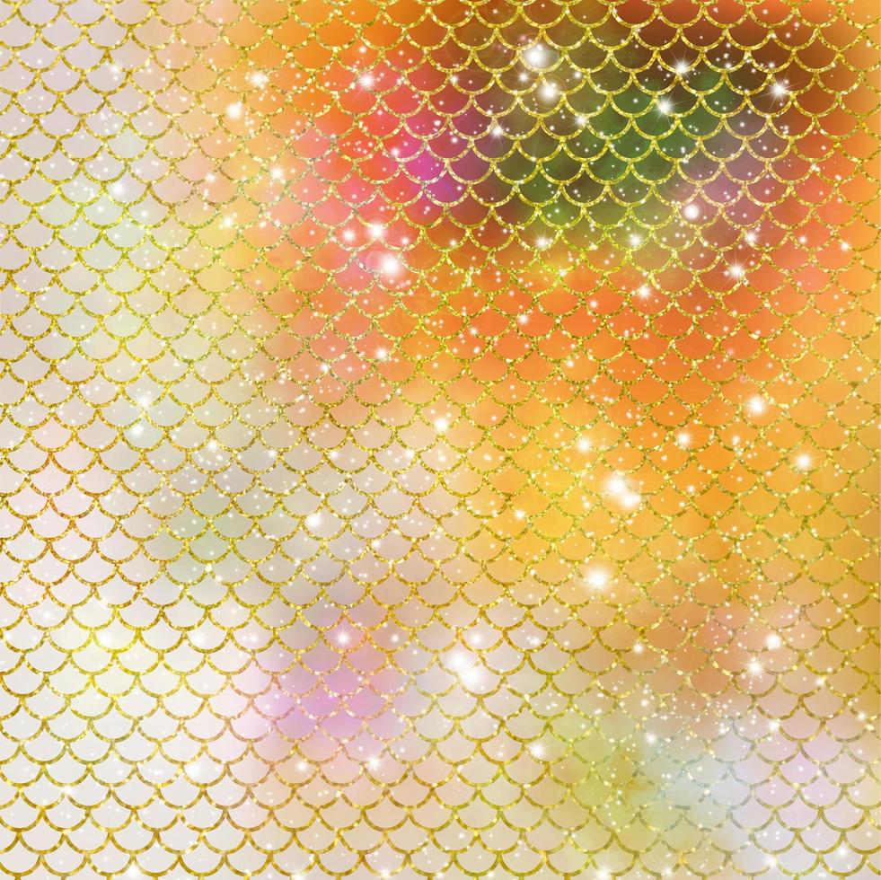 Mermaid scale pattern gold with sparkle gradient color background photo