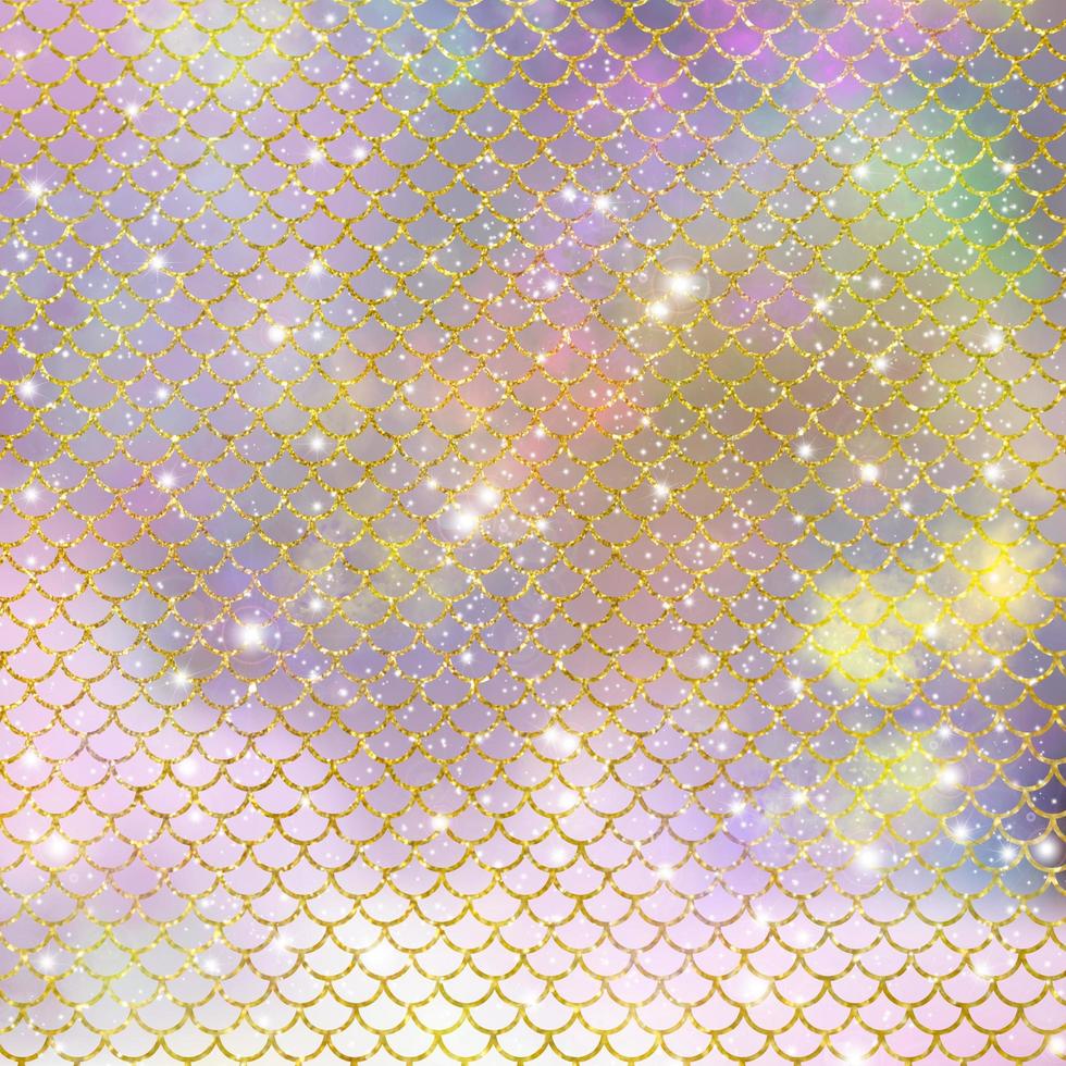 Mermaid scale pattern gold with sparkle gradient color background photo
