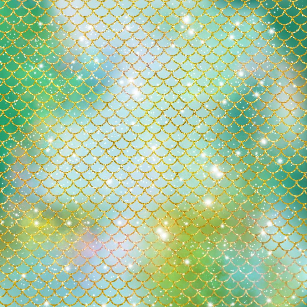 Mermaid scale pattern gold with sparkle gradient color background photo