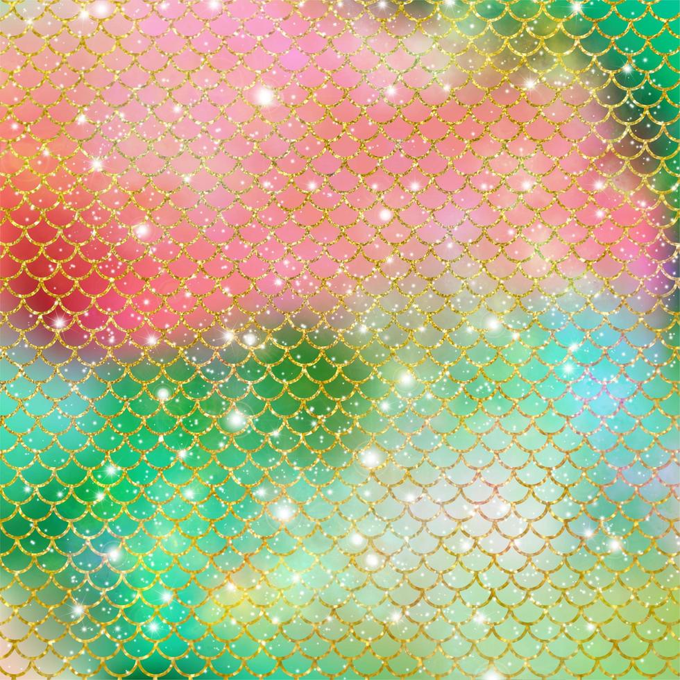 Mermaid scale pattern gold with sparkle gradient color background photo