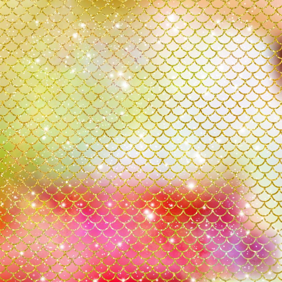 Mermaid scale pattern gold with sparkle gradient color background photo