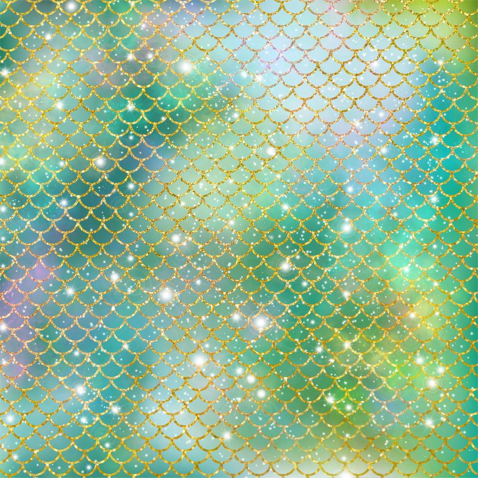 Mermaid scale pattern gold with sparkle gradient color background photo