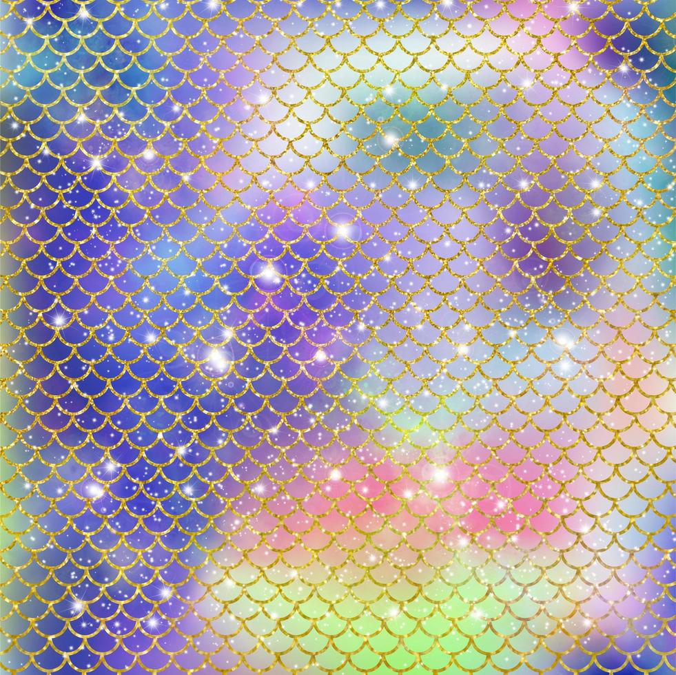 Mermaid scale pattern gold with sparkle gradient color background photo