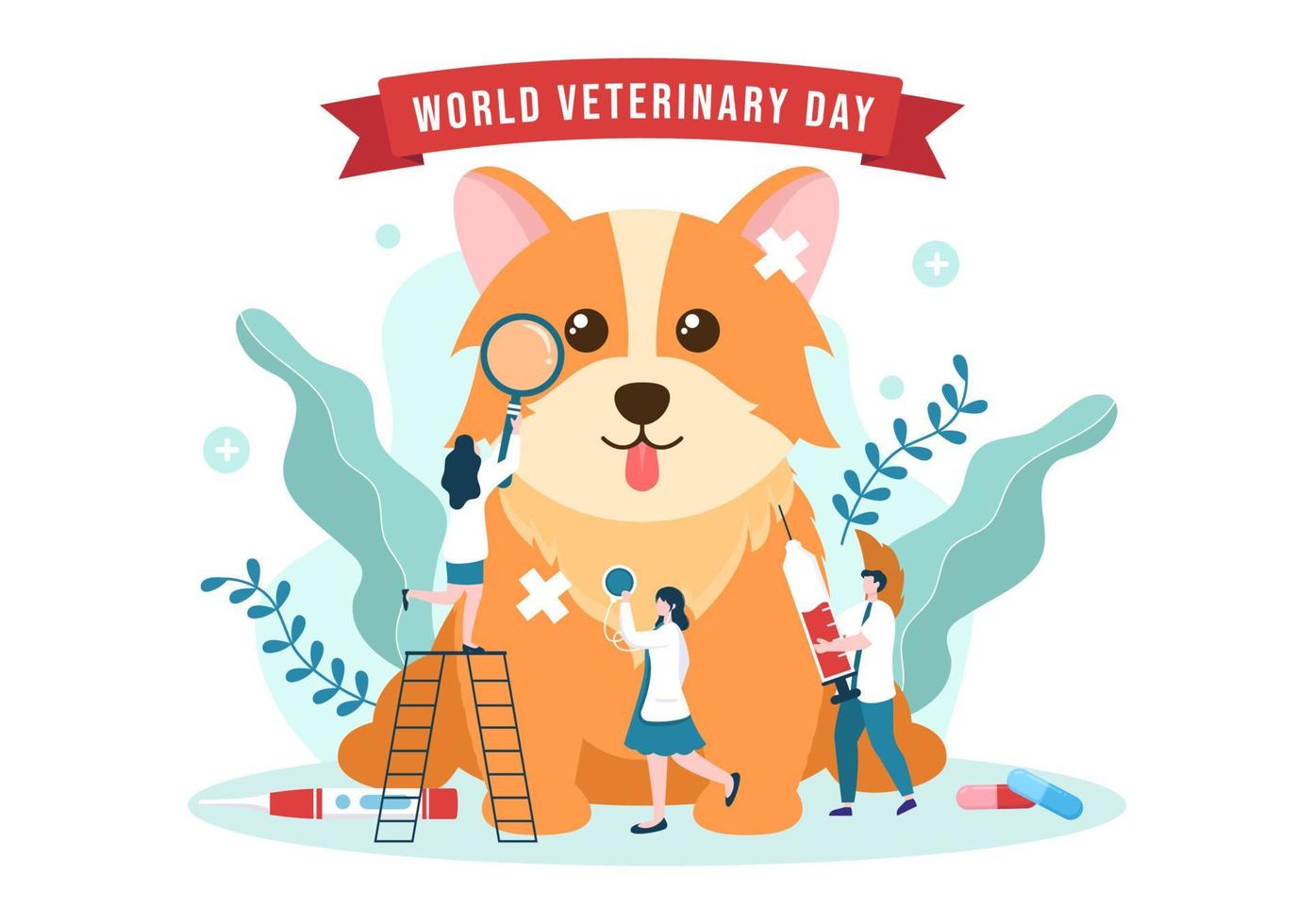 World Veterinary Day on April 29 Illustration with Doctor and Cute Animals  Dogs or Cats in Flat Cartoon Hand Drawn for Landing Page Templates 18771874  Vector Art at Vecteezy