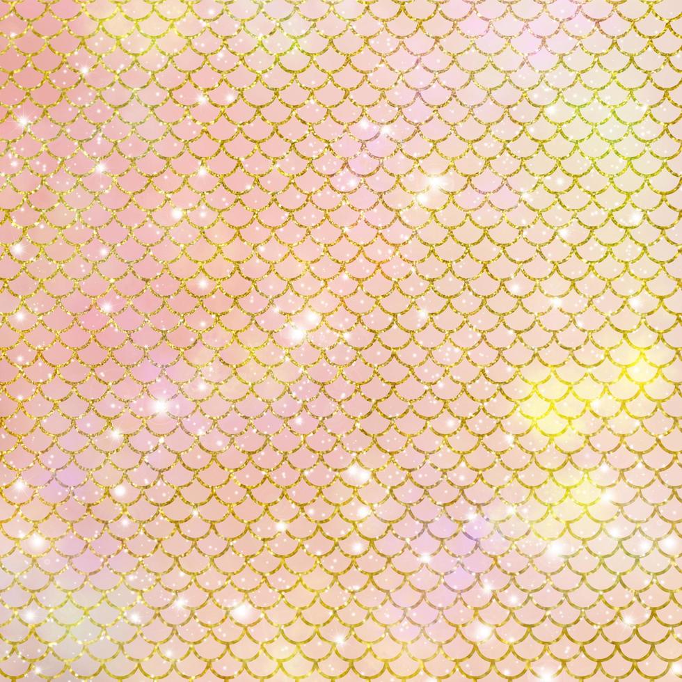 Mermaid scale pattern gold with sparkle gradient color background photo
