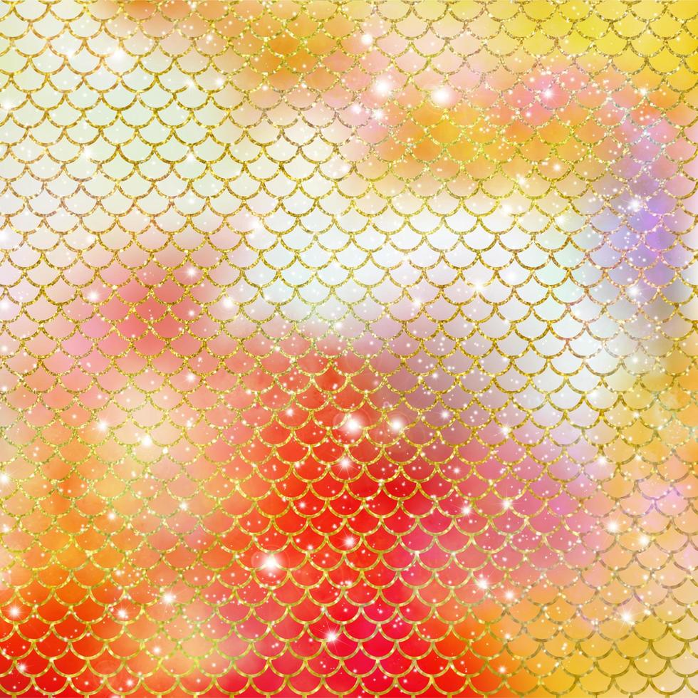 Mermaid scale pattern gold with sparkle gradient color background photo