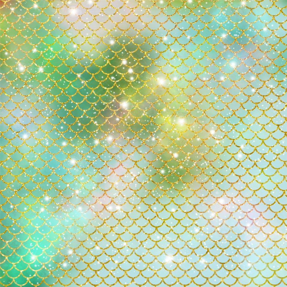 Mermaid scale pattern gold with sparkle gradient color background photo