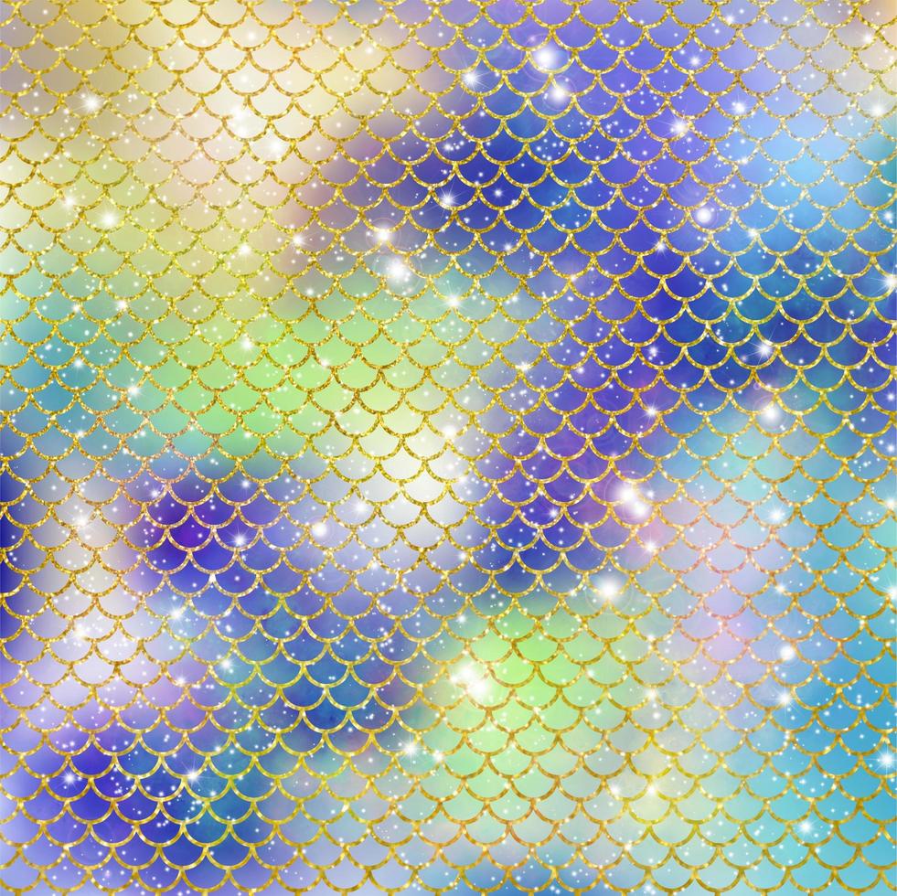 Mermaid scale pattern gold with sparkle gradient color background photo