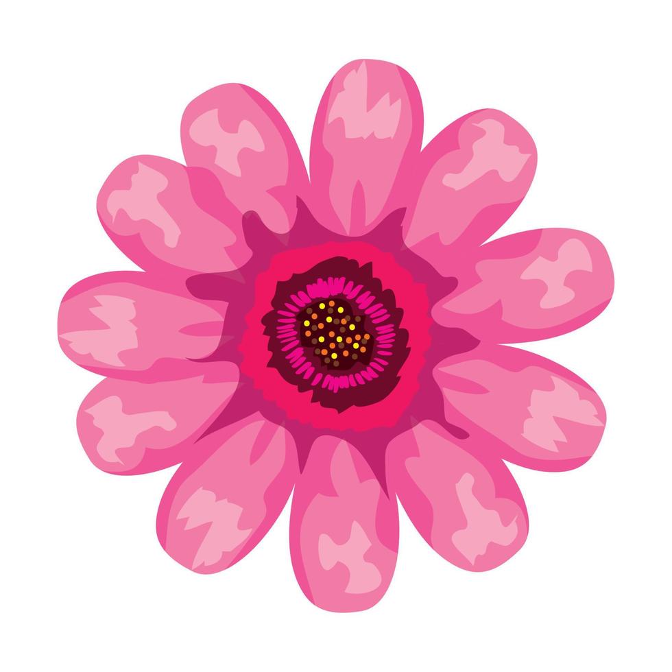 pink flower drawing vector design