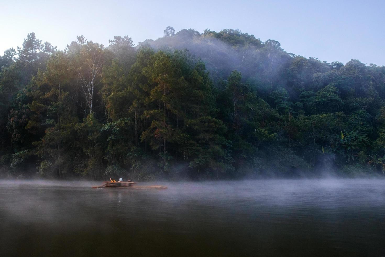 Pang oung reservoir at morning. photo