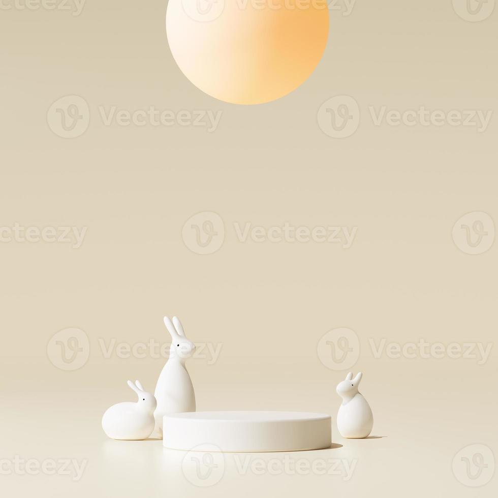3d render abstract background. new year, year of the rabbit. photo