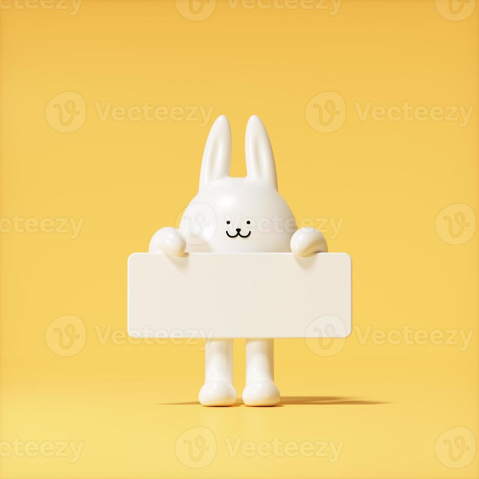 3d render abstract background. new year, year of the rabbit. photo