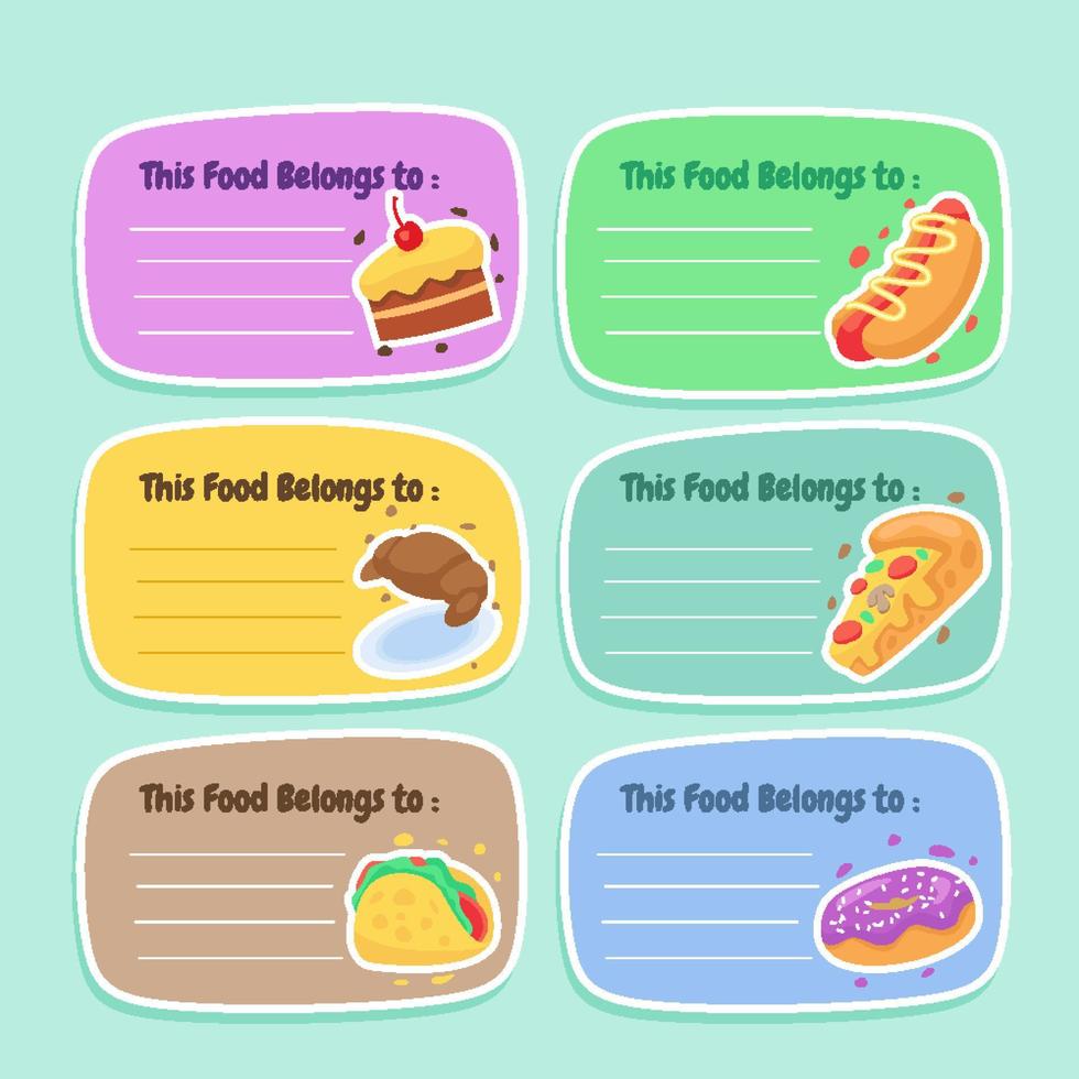 This Food Belongs to Sticker Collection vector