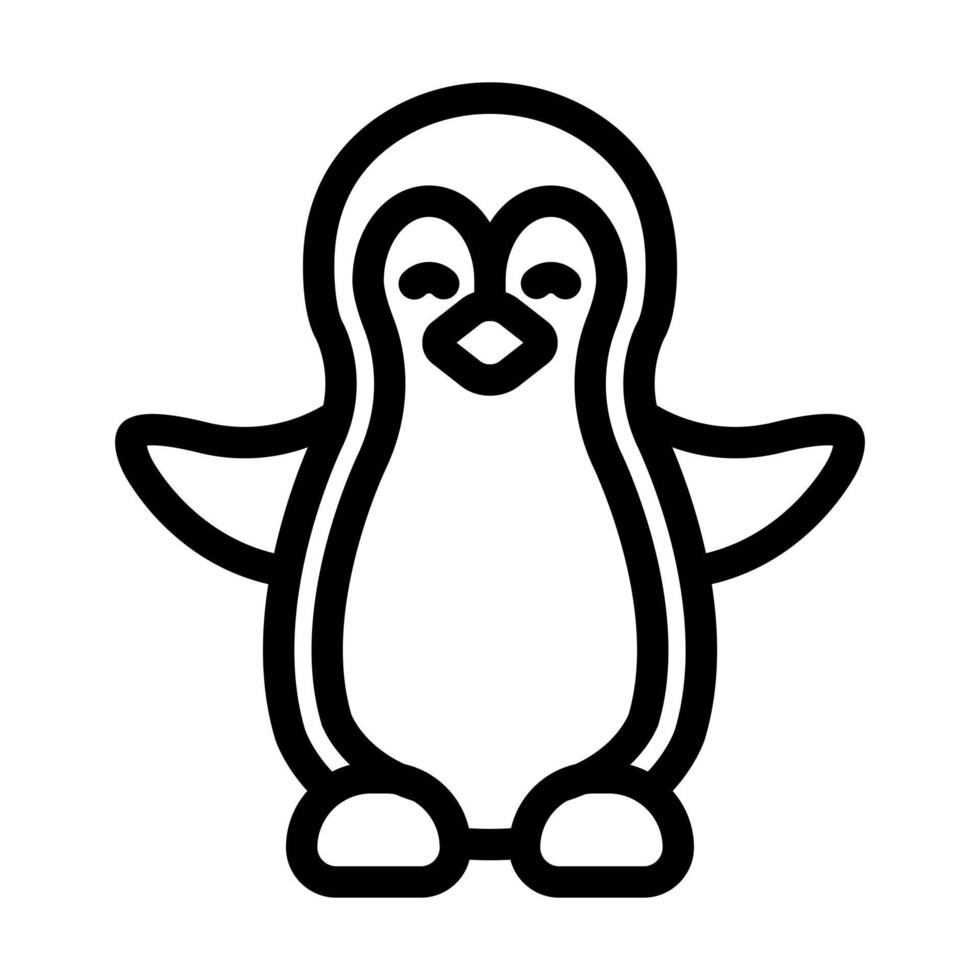 diseño de icono de pingüino vector