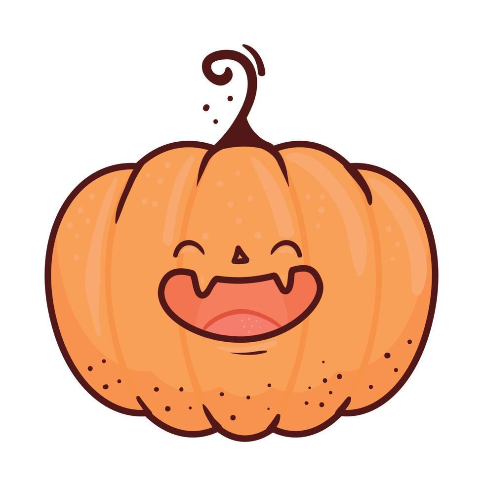 lindo icono de calabaza de halloween sobre fondo blanco vector