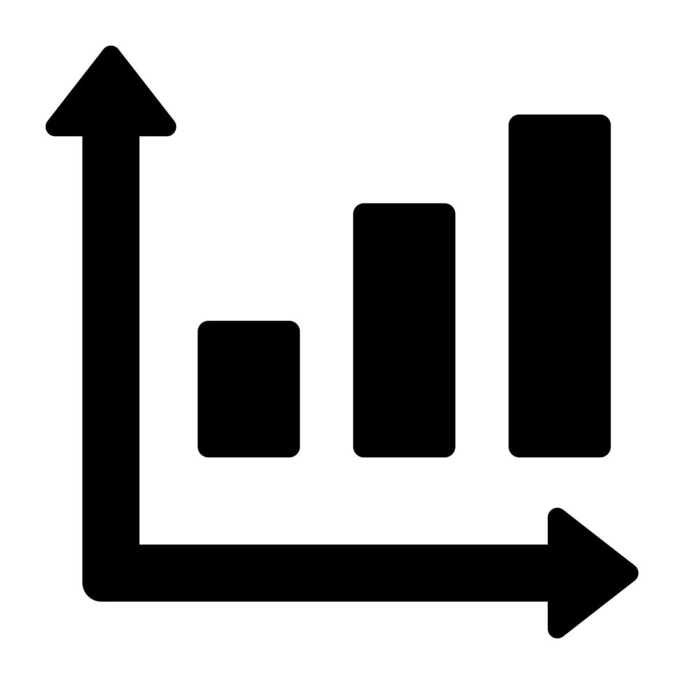 Bar chart vector icon modern design isolated on white background