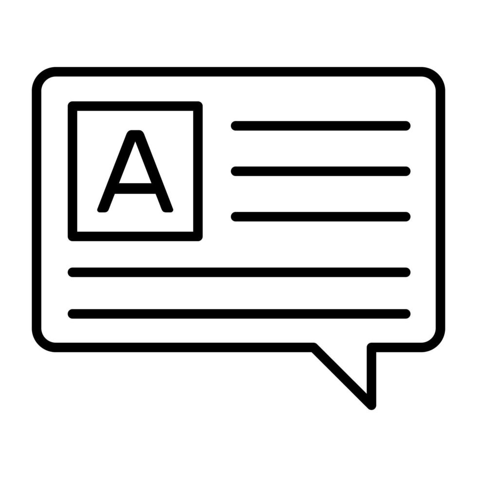 A vector icon design of answer question