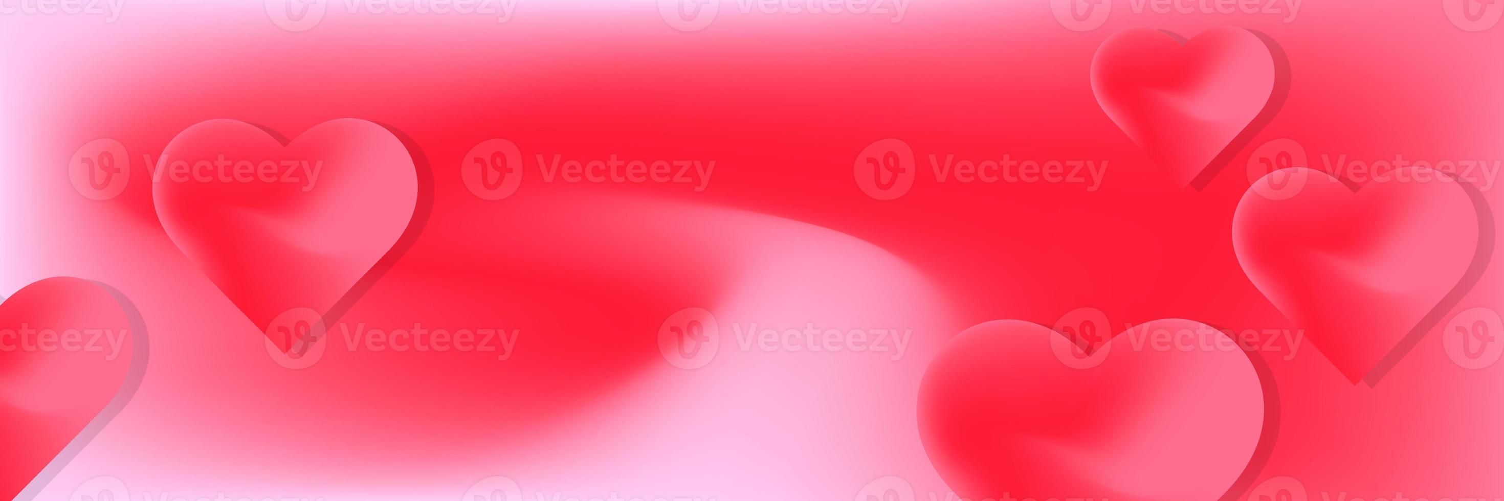 Modern abstract gradient valentine banner background design photo