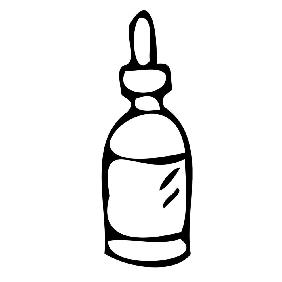 símbolo de botella kosmetik cuidado del cuerpo spa salon.spa tratamiento.medicina alternativa.simple icono aislado sobre fondo blanco. vector
