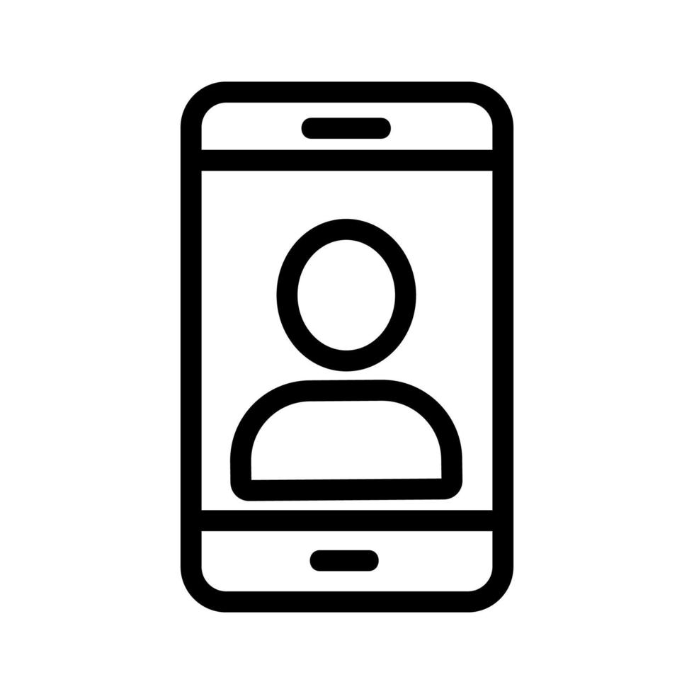 Control with the phone icon vector. Isolated contour symbol illustration vector