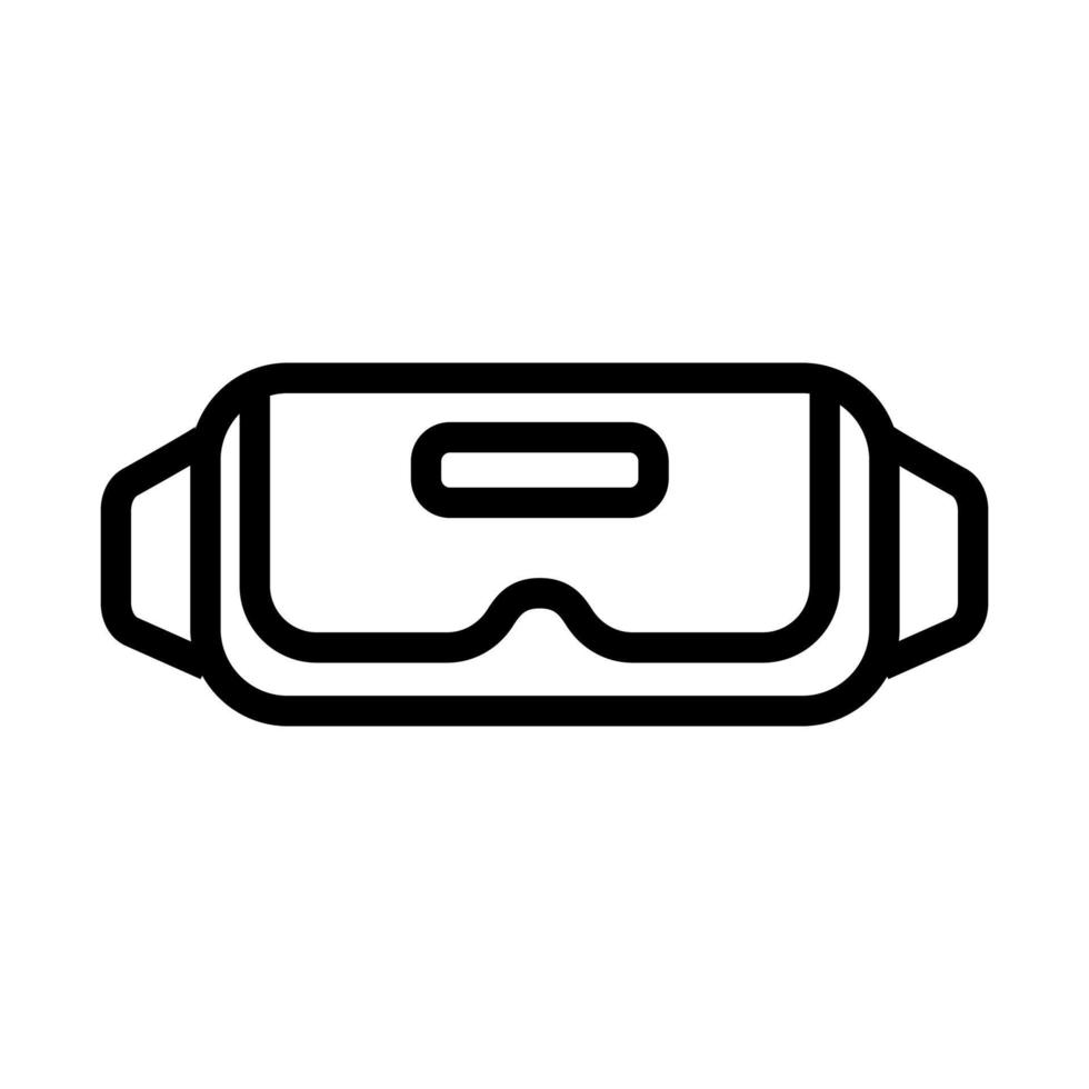 Virtual reality icon vector glasses. Isolated contour symbol illustration