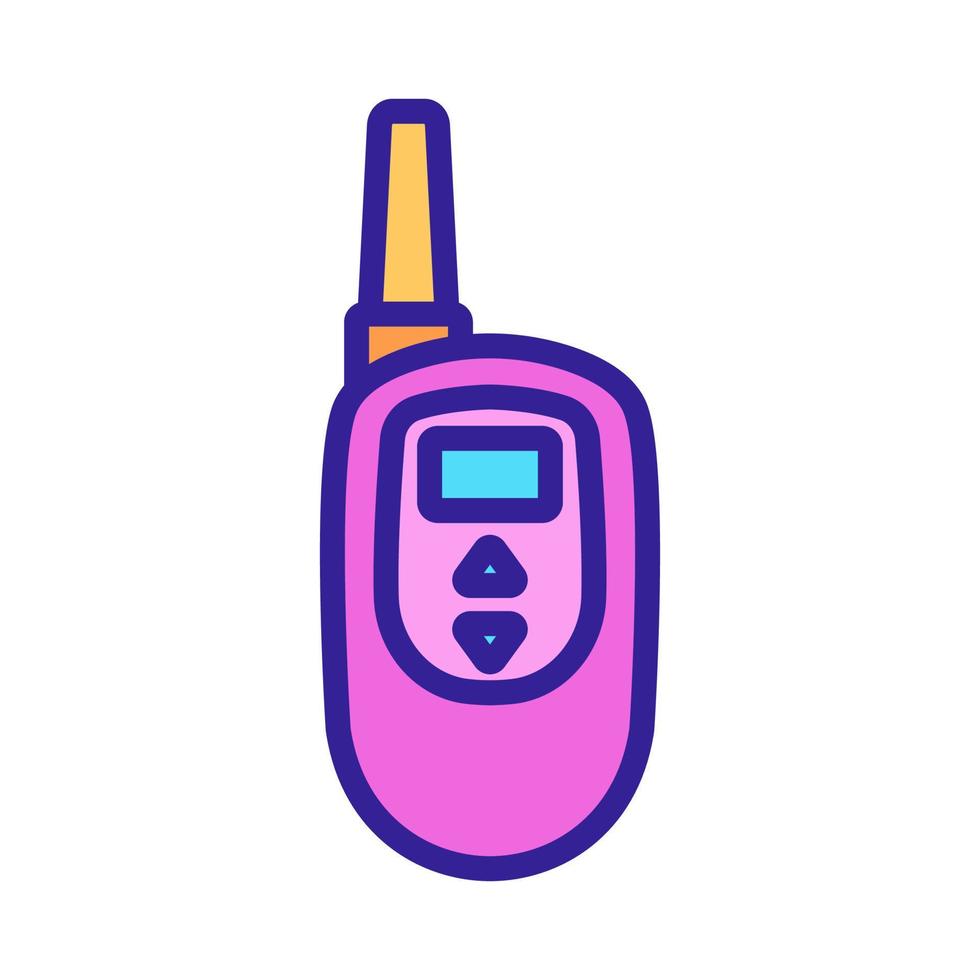 mobile walkie-talkie for communication icon vector outline illustration