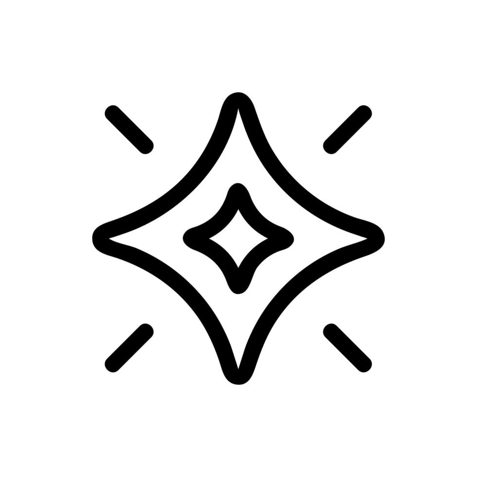 vector de icono de brillo brillante estrella. ilustración de símbolo de contorno aislado