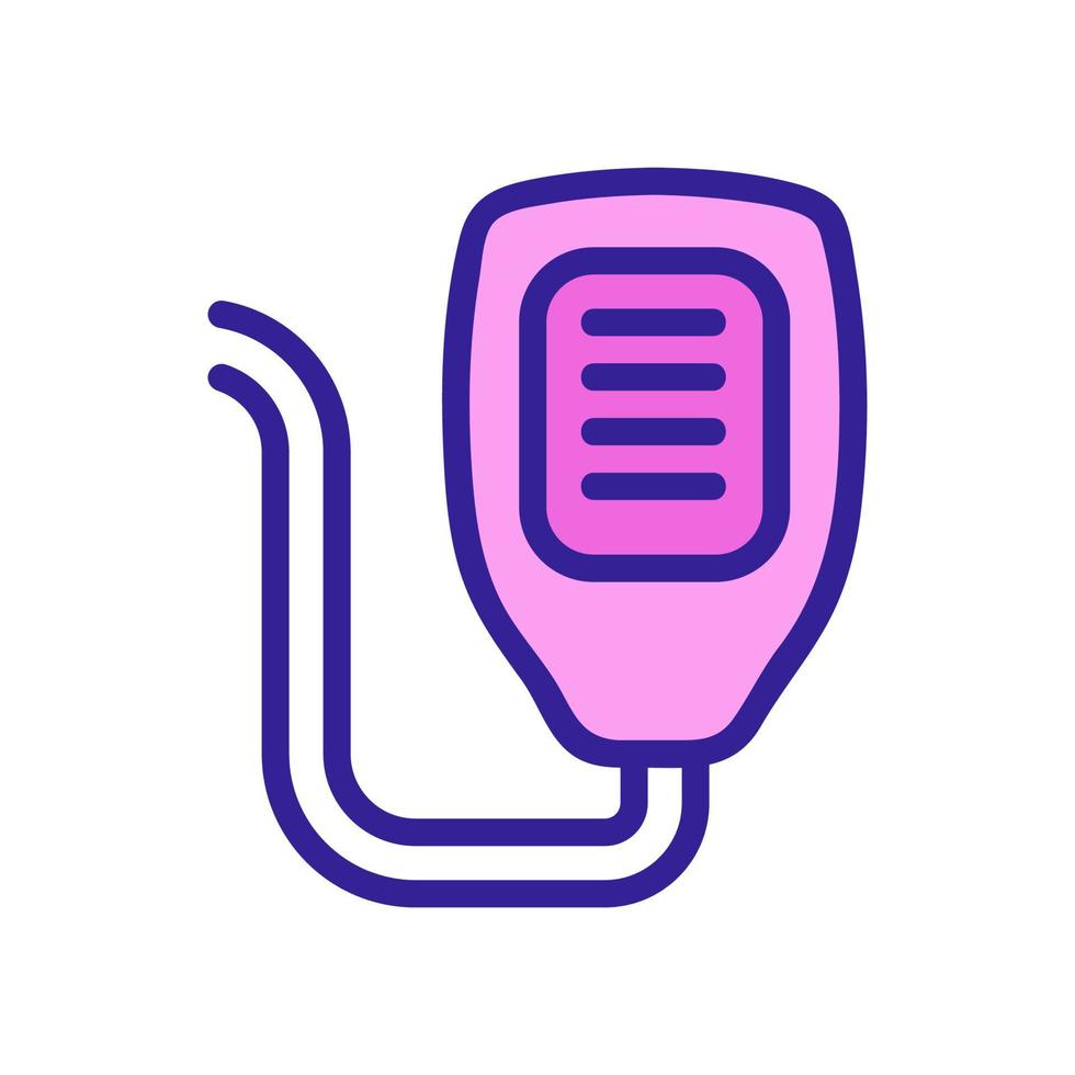 ilustración de contorno de vector de icono de walkie-talkie con cable