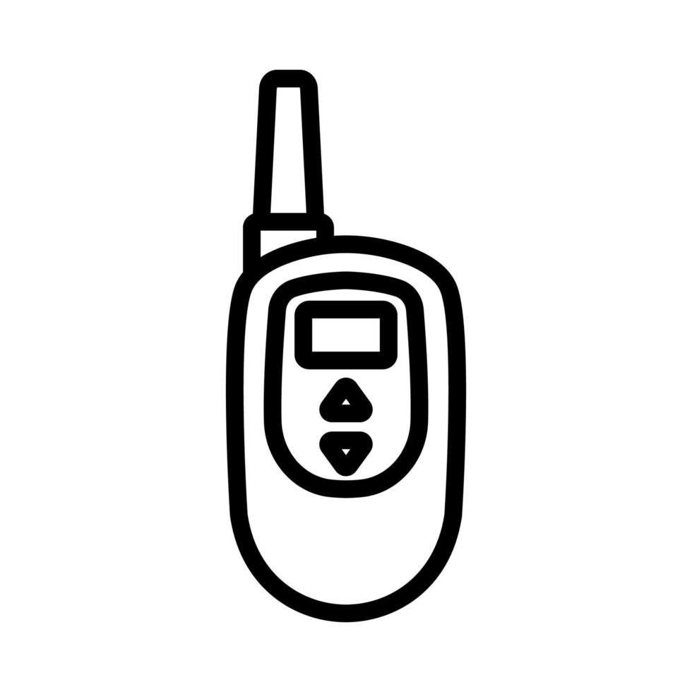 walkie-talkie móvil para ilustración de contorno de vector de icono de comunicación