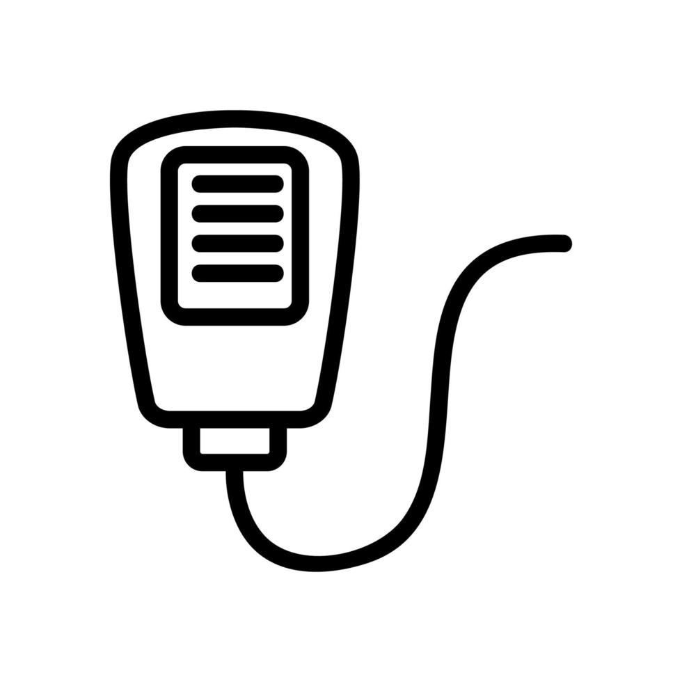 rounded walkie-talkie icon vector outline illustration