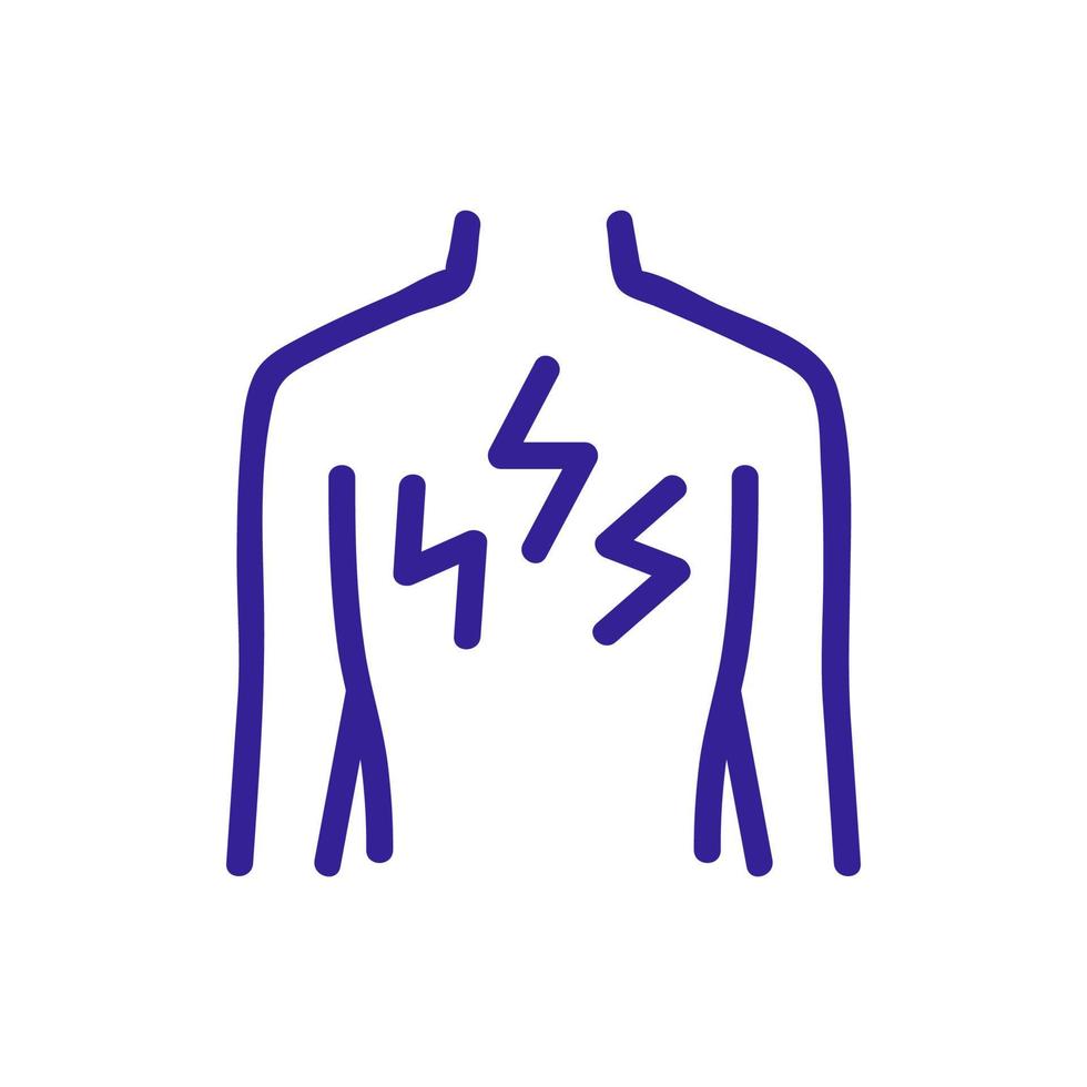 ilustración de contorno de vector de icono de pulmones humanos