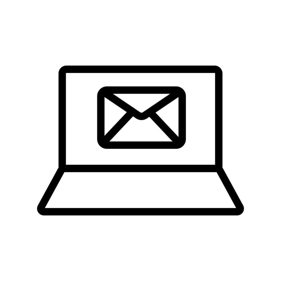 computer message icon vector. Isolated contour symbol illustration