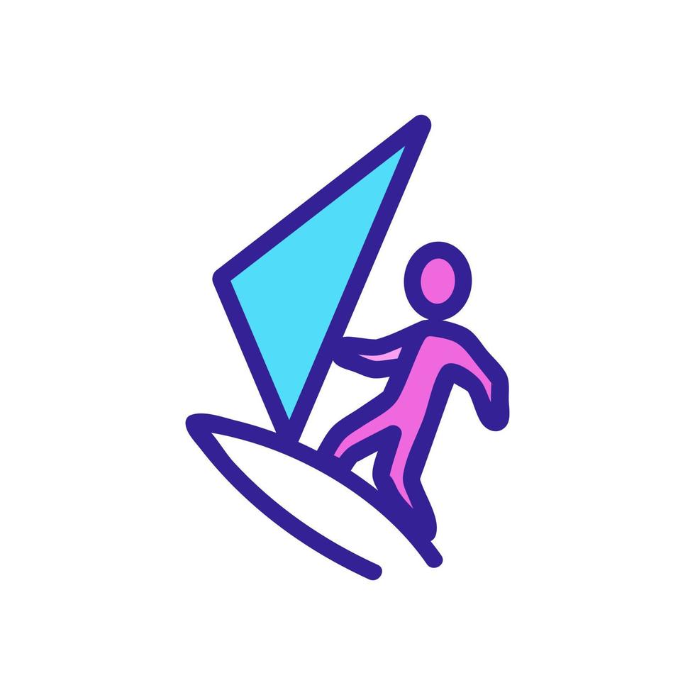 vector de icono de playa de mar de tabla de surf. ilustración de símbolo de contorno aislado