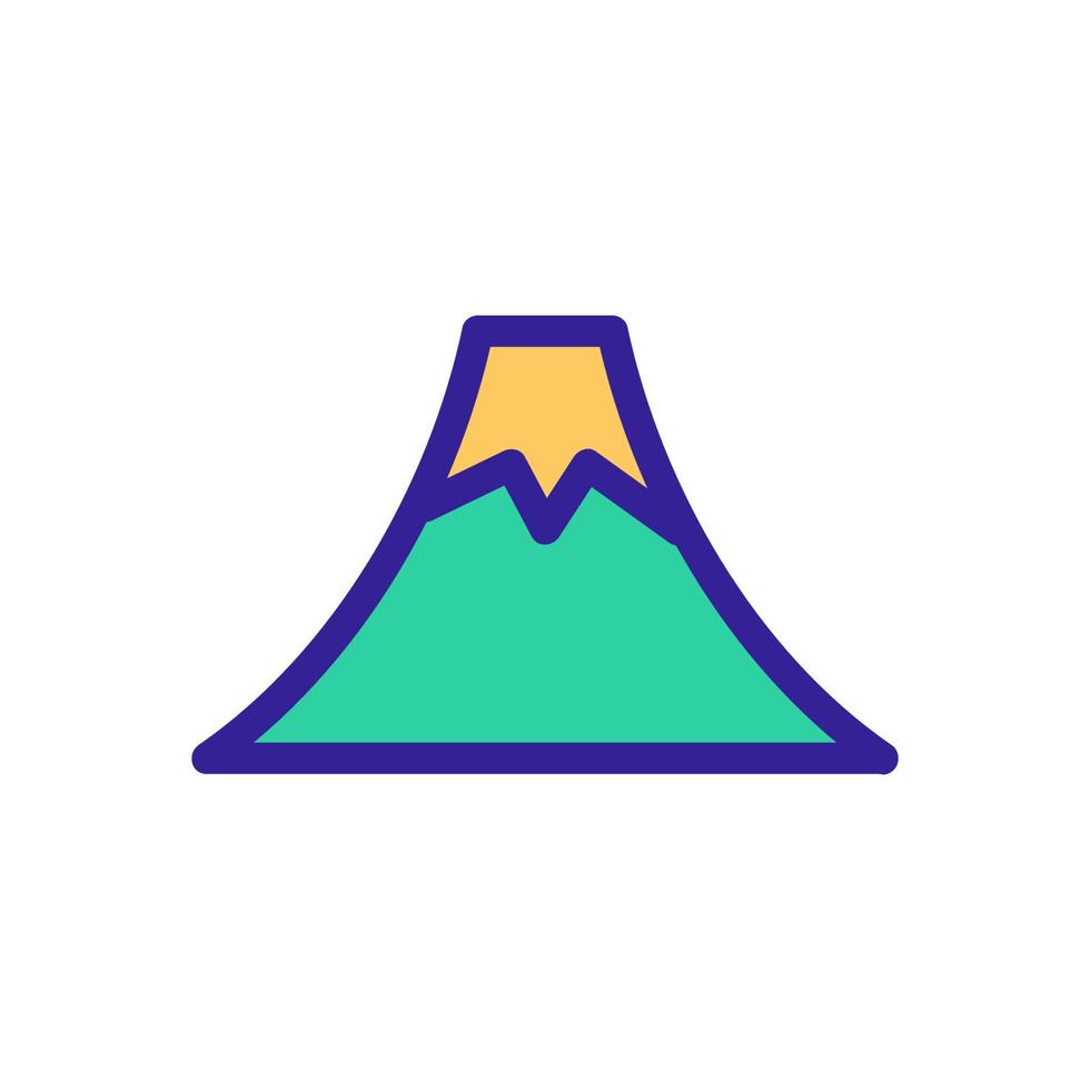 volcano icon vector. Isolated contour symbol illustration vector