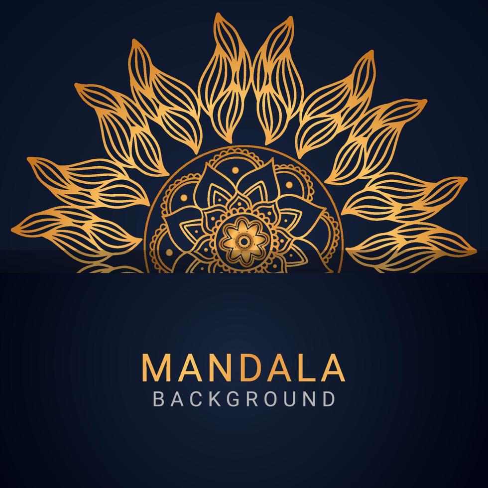 mandala de lujo dorado con un diseño elegante de fondo negromandala de lujo dorado con un diseño elegante de fondo negro vector