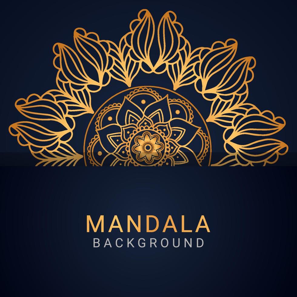 mandala de lujo dorado con un diseño elegante de fondo negromandala de lujo dorado con un diseño elegante de fondo negro vector