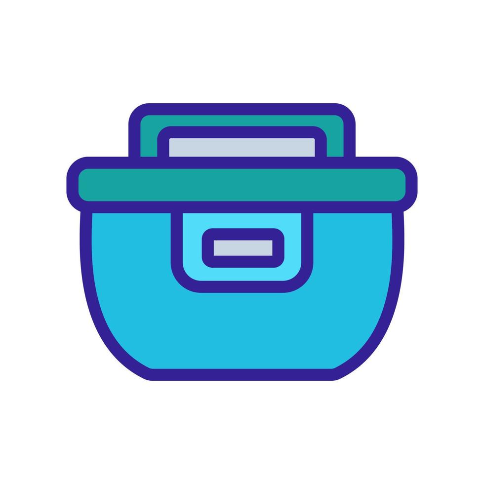 crock-pot with timing icon vector outline illustration