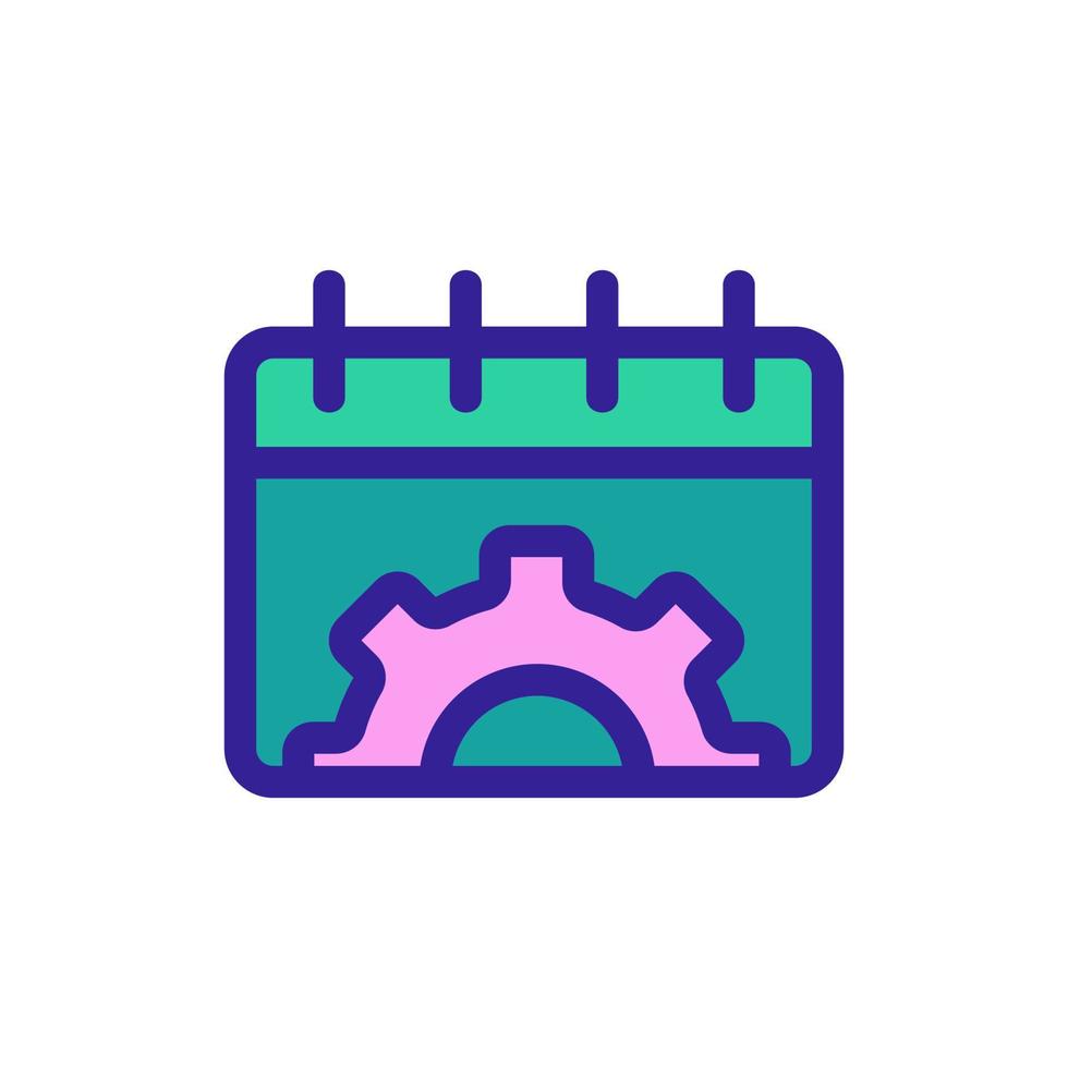 Calendar setting icon vector. Isolated contour symbol illustration vector
