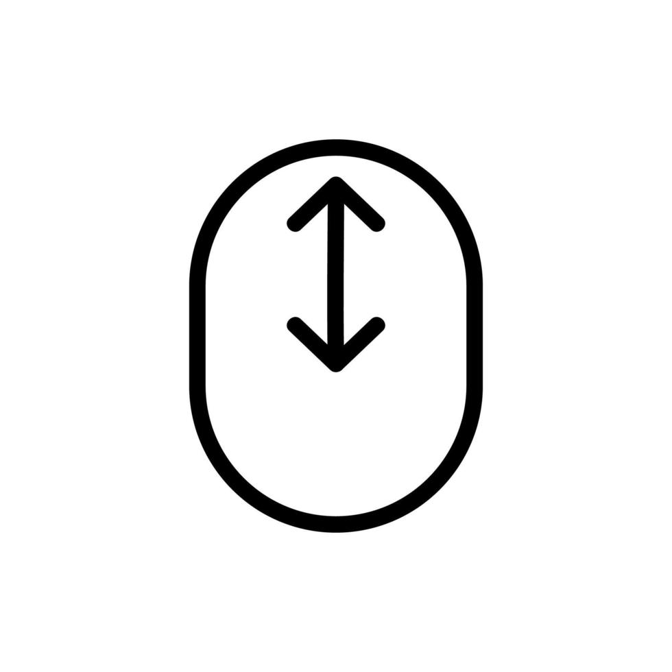 Scroll the screen icon vector. Isolated contour symbol illustration vector