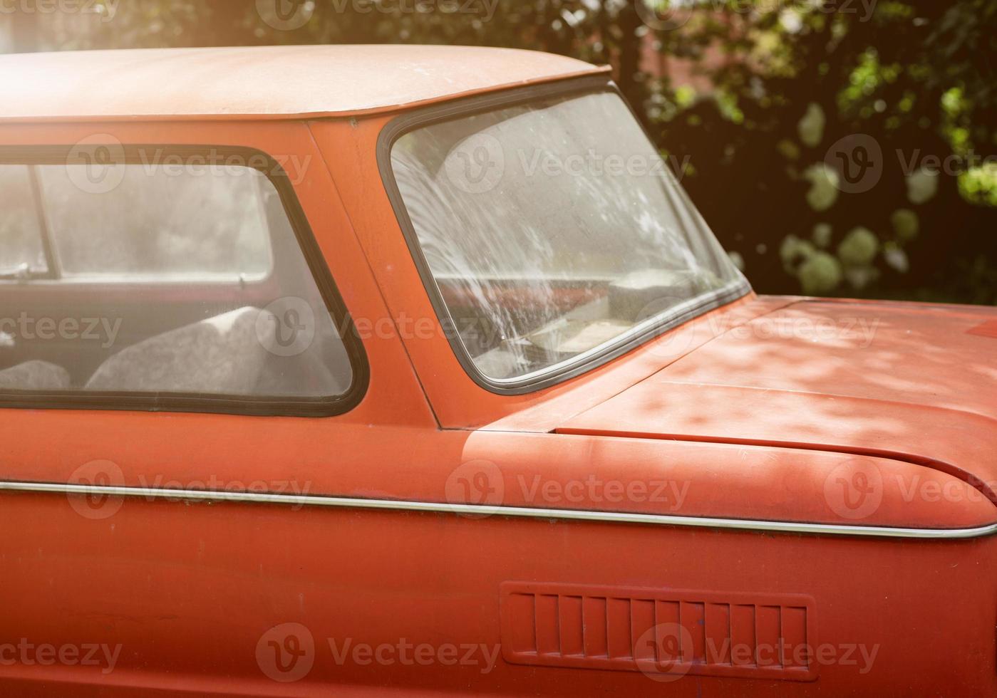 antique red retro car photo